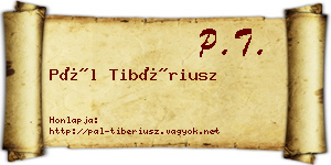 Pál Tibériusz névjegykártya